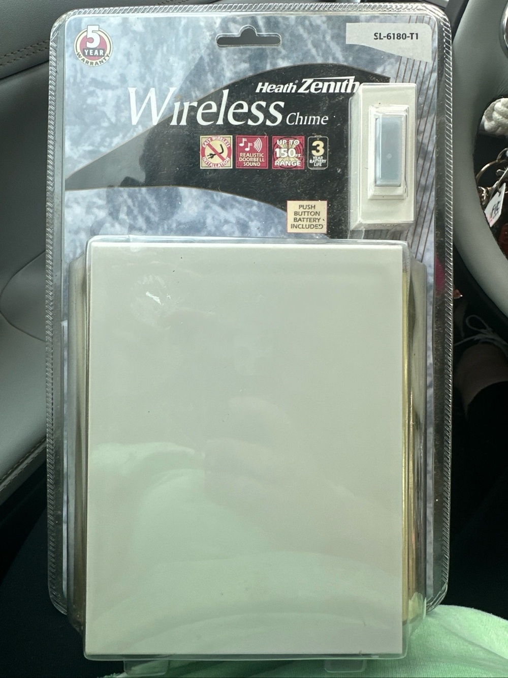NEW Vintage Heath Zenith Wireless Door Chime SL-6180-T1 White Brass SEALED 1996